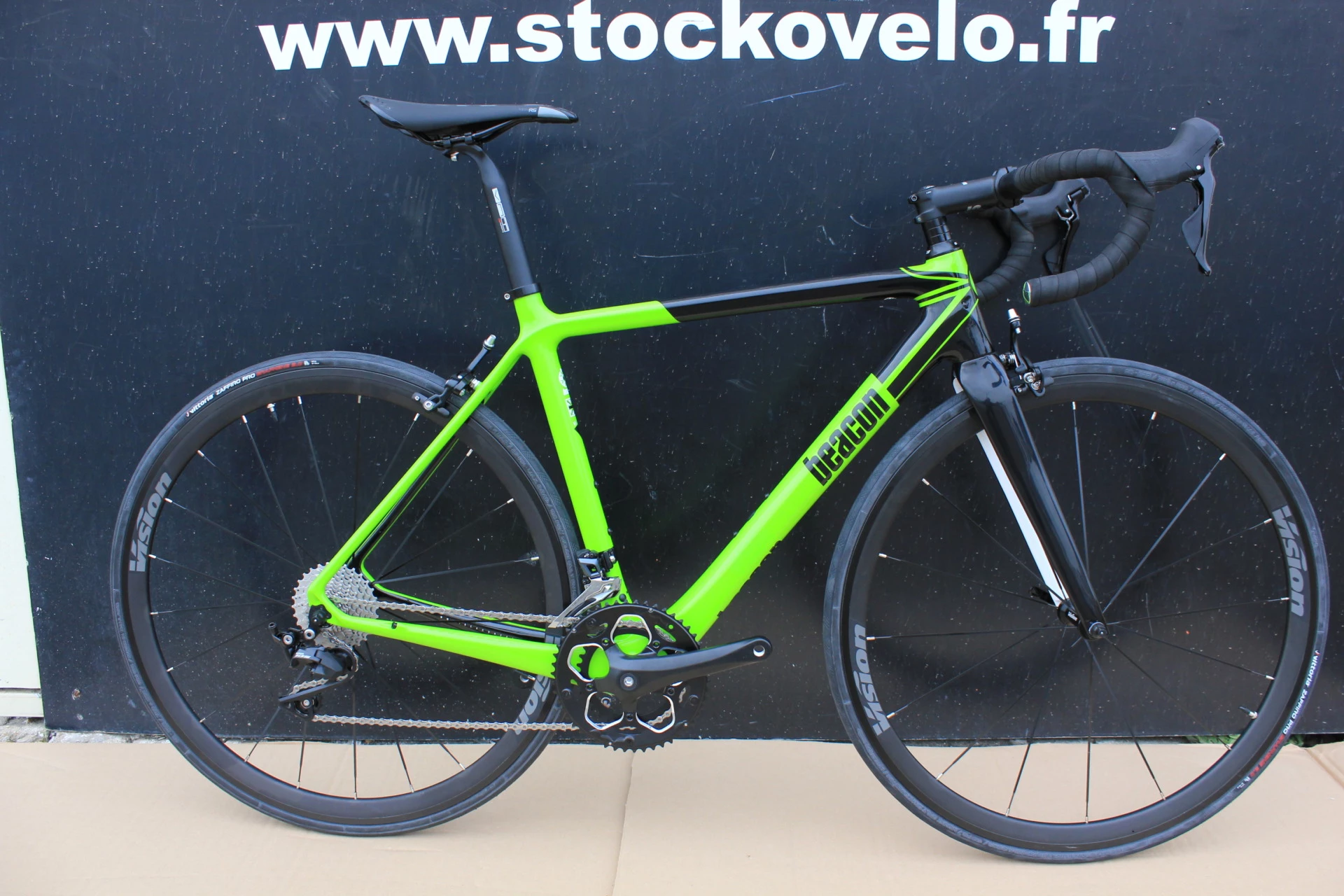 DEDACCIAI Vélo BEACON Carbone BF 100 Noir/vert Flash 1 DEDACCIAI Vélo BEACON Carbone BF 100 Noir/vert Flash